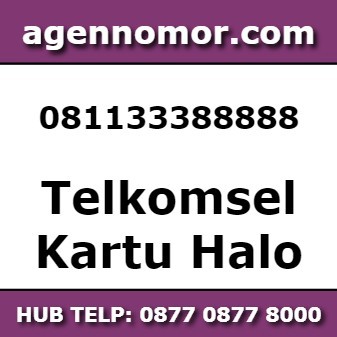 kartu perdana telkomsel halo nomor cantik 0811 333 88888 panca