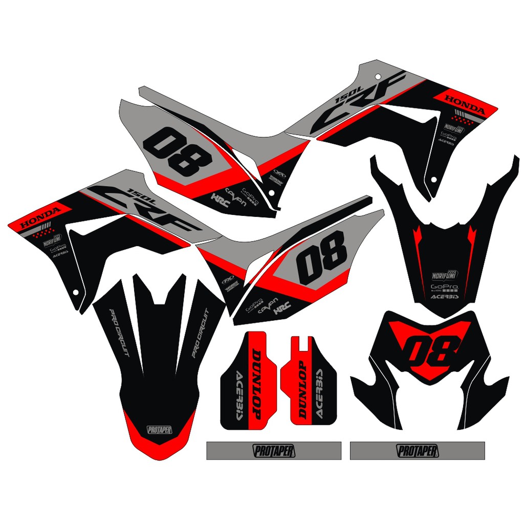 Sticker DECAL CRF 150 L Bisa Custom Stiker Honda CRF 150 L  (93)