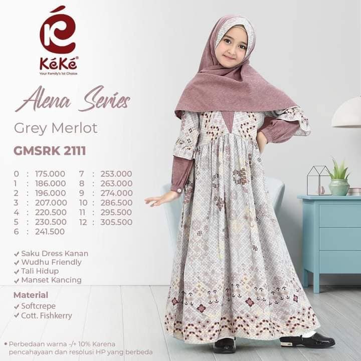 ALENA SERIES SARIMBIT KEKE | ALINA DRESS ANAK 2022