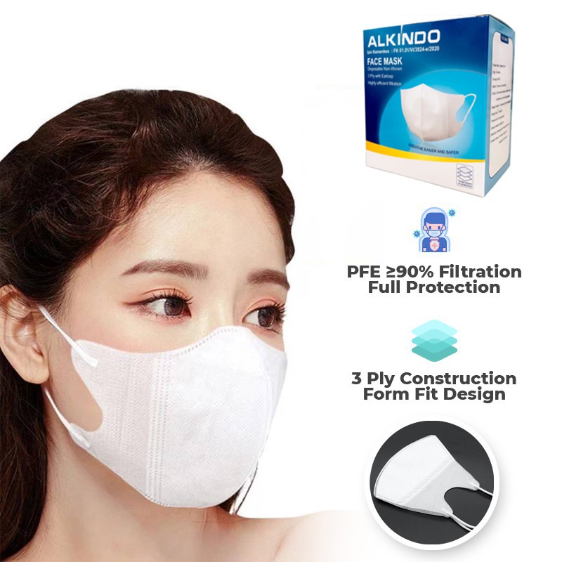 Masker Duckbill  Sekali pakai Steril 3 play Kemenkes face mask Hargakawan