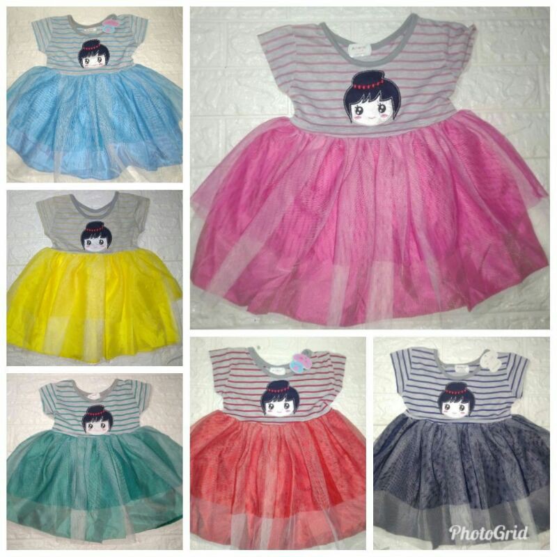 dress TUTU ANEMA/baju pesta anak perempuan 1-2 tahun/BAJU PESTA MURAH/baju anak