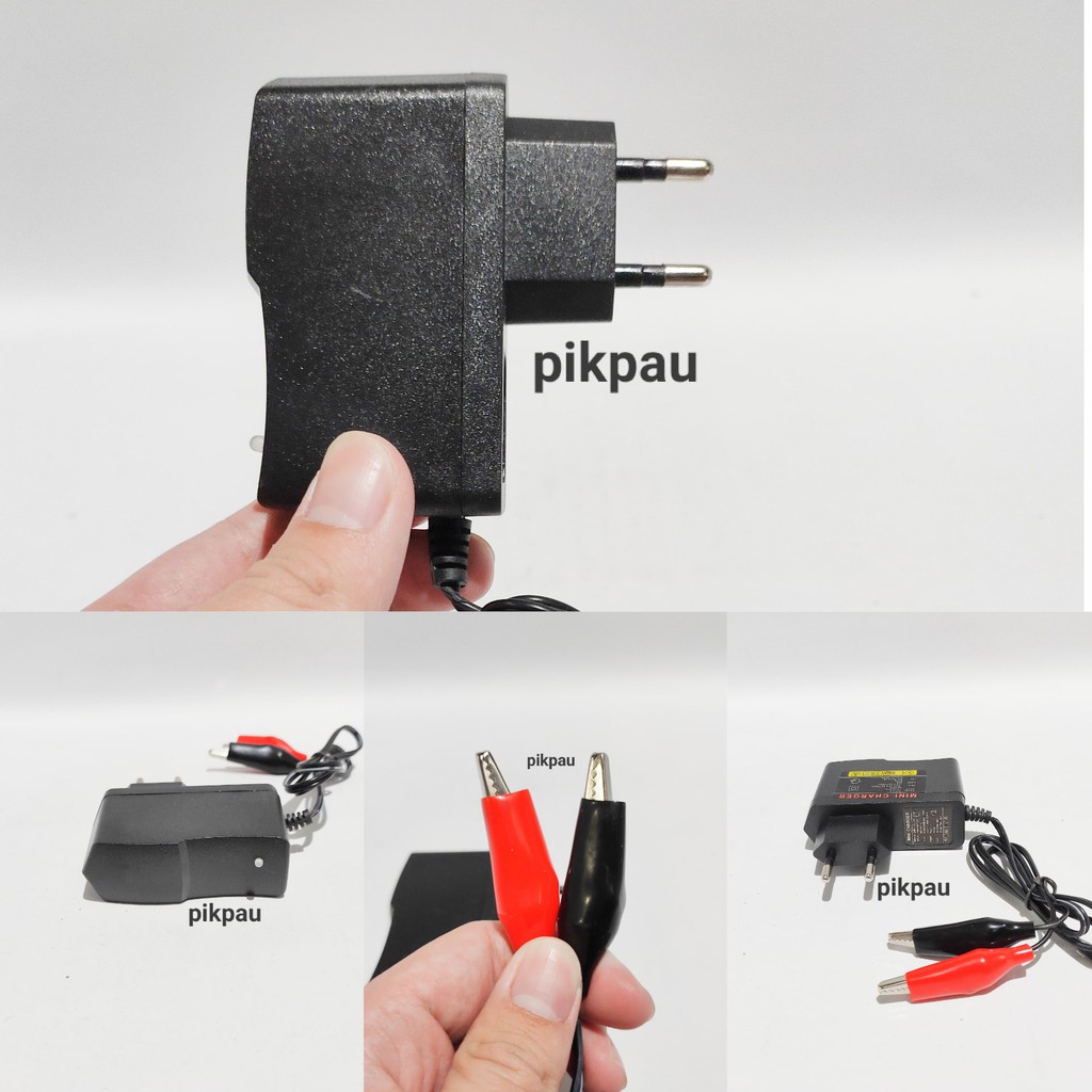 Adaptor Charger Aki Cas Aki ACCU Tester Lampu 12 Volt