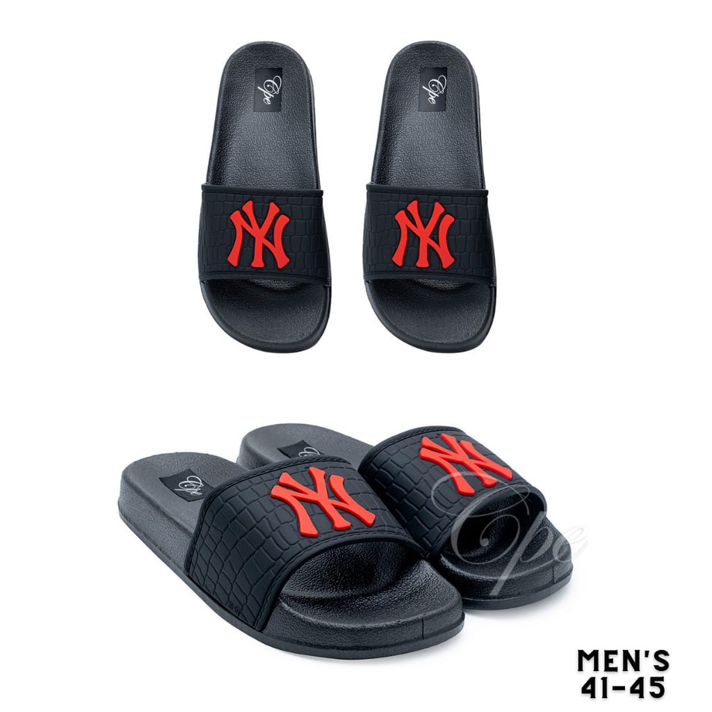 CALL SLPT NY LOGO Sandal Slop Slip On Teplek Wanita Sandal Cewek-4