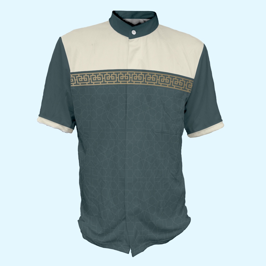 Fikastore - Baju Koko Muslim / Koko Jersey Lengan Pendek Dewasa