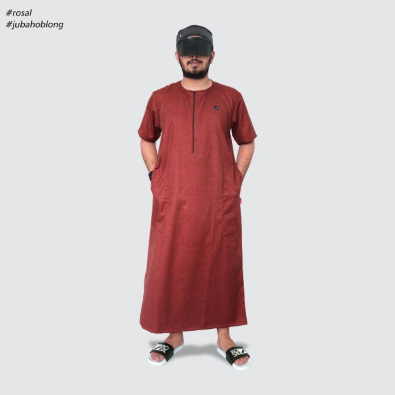 JUBAH OBLONG ROSAL TANGAN PENDEK MURAH PAKAIAN MUSLIM PRIA GAMIS LAKI-LAKI