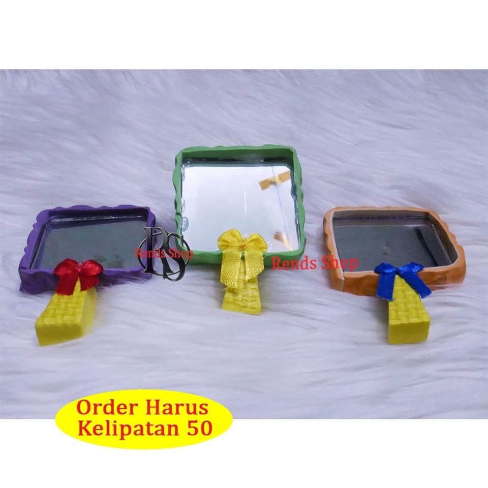 50 Pcs Souvenir Kaca Gagang Spon Matras Unik Hadiah Pernikahan Sovenir Murah Lucu