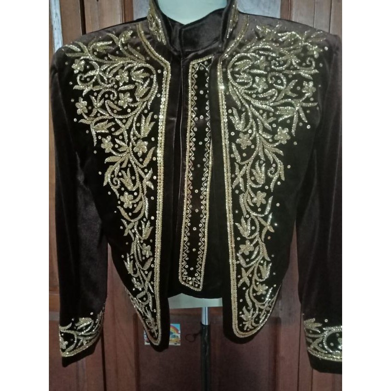 beskap bludru / baju pengantin bludru