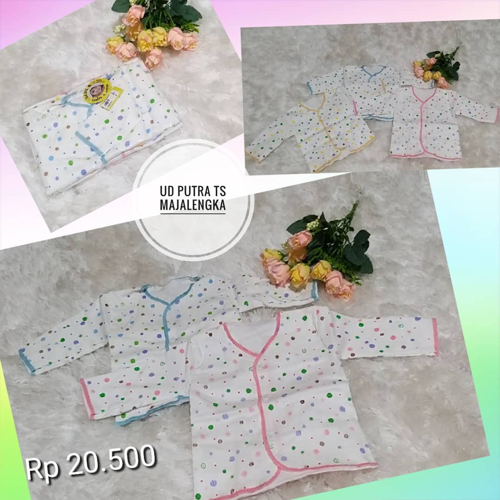 Baju Bayi Panjang Saffenda Polkadot SNI 3pcs - UD Putra TS-2