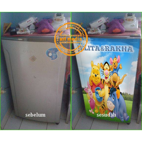 STIKER KULKAS WINNIE THE POOH