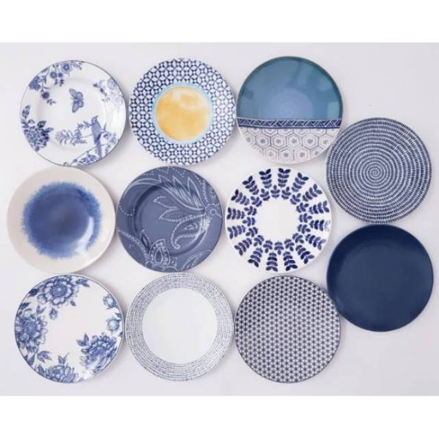 Blues Wall Decor (Piring Hias Dinding Warna Biru)