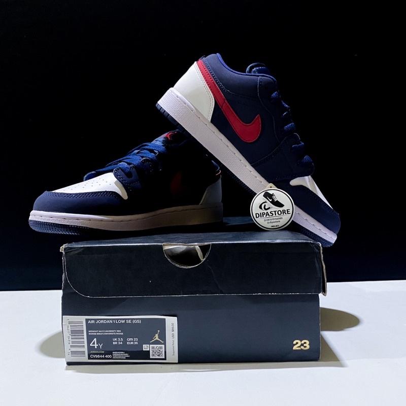 Nike Air Jordan 1 Low USA Midnight Navi 100% BNIB PERFECT PAIRS