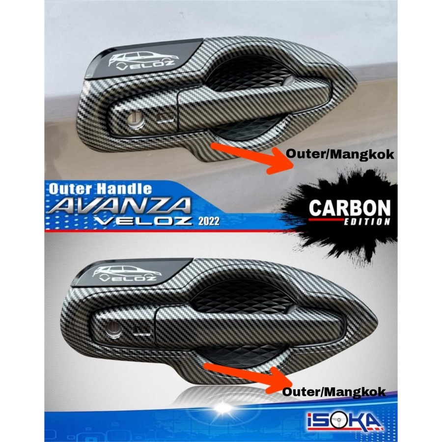 OUTER MANGKOK PELINDUNG GAGANG PINTU CARBON AVANZA VELOZ 2022