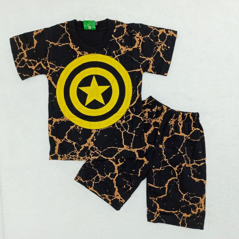 Ss#175 Setelan Anak Laki laki Size 6-24bulan Gambar Superhero / Baju Harian Anak / Pakaian Anak Laki