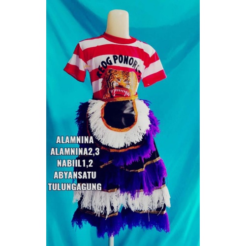 setelan celana kuda lumping kaos reog ponorogo barongan