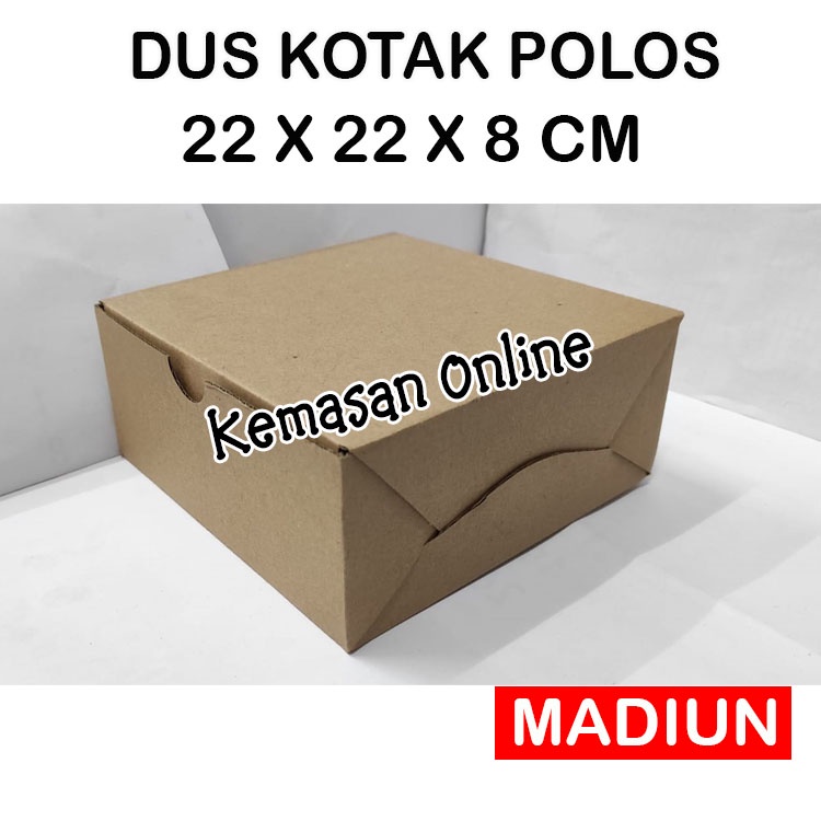 

(Isi 10Pcs)Dus Kotak Box Hampers Nasi 22x22x8cm/Dus Coklat EFlute