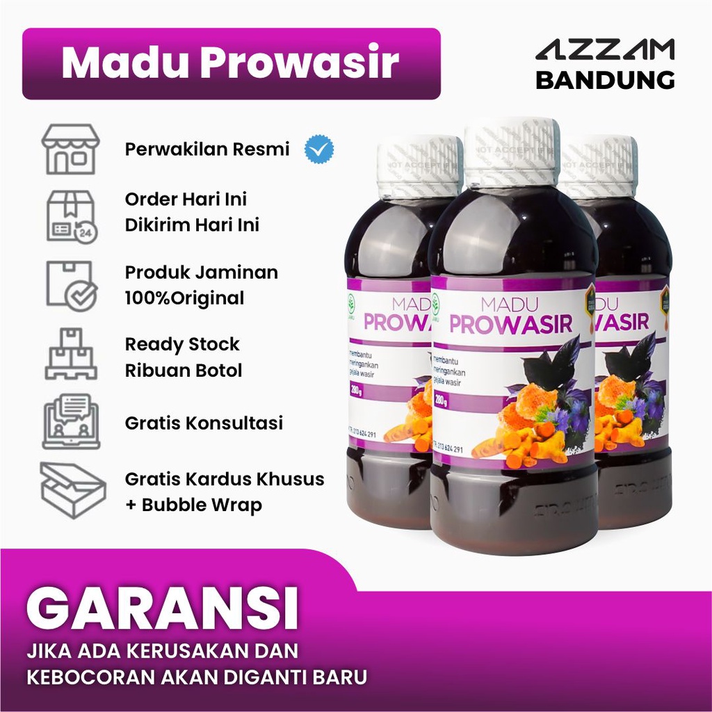 Madu Prowasir Obat Herbal Ambeien Wasir Lancar Bab BAB Berdarah Susah BAB