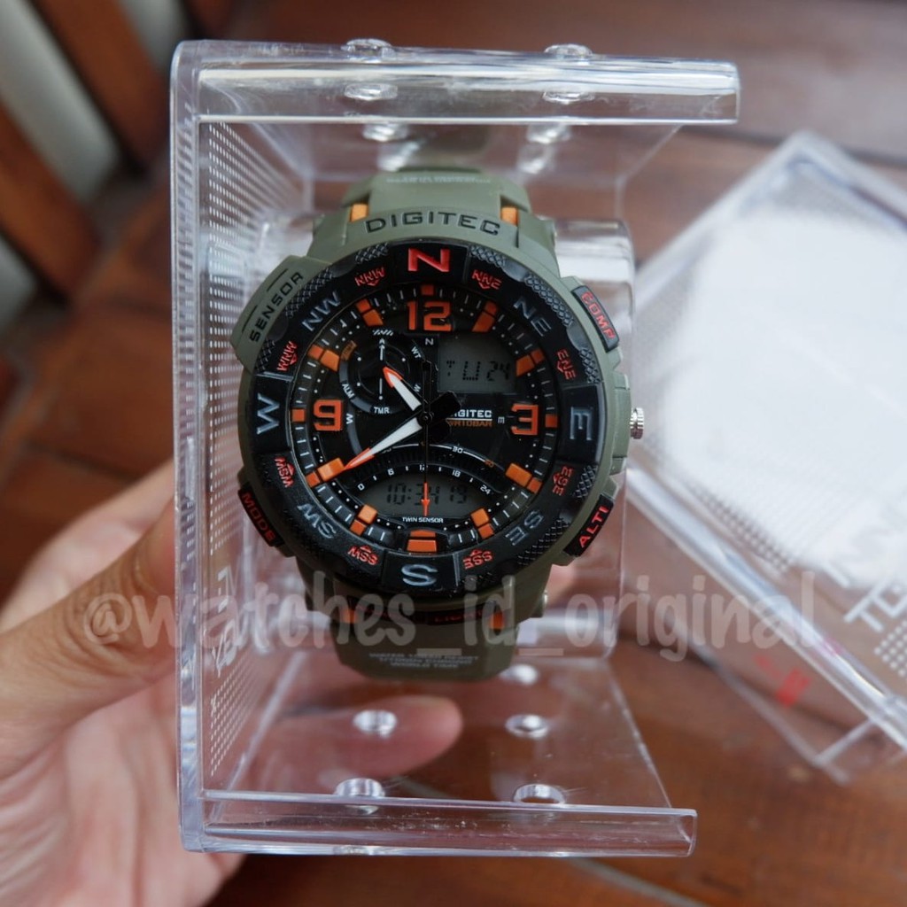 Jam Tangan Digitec Original Green Army