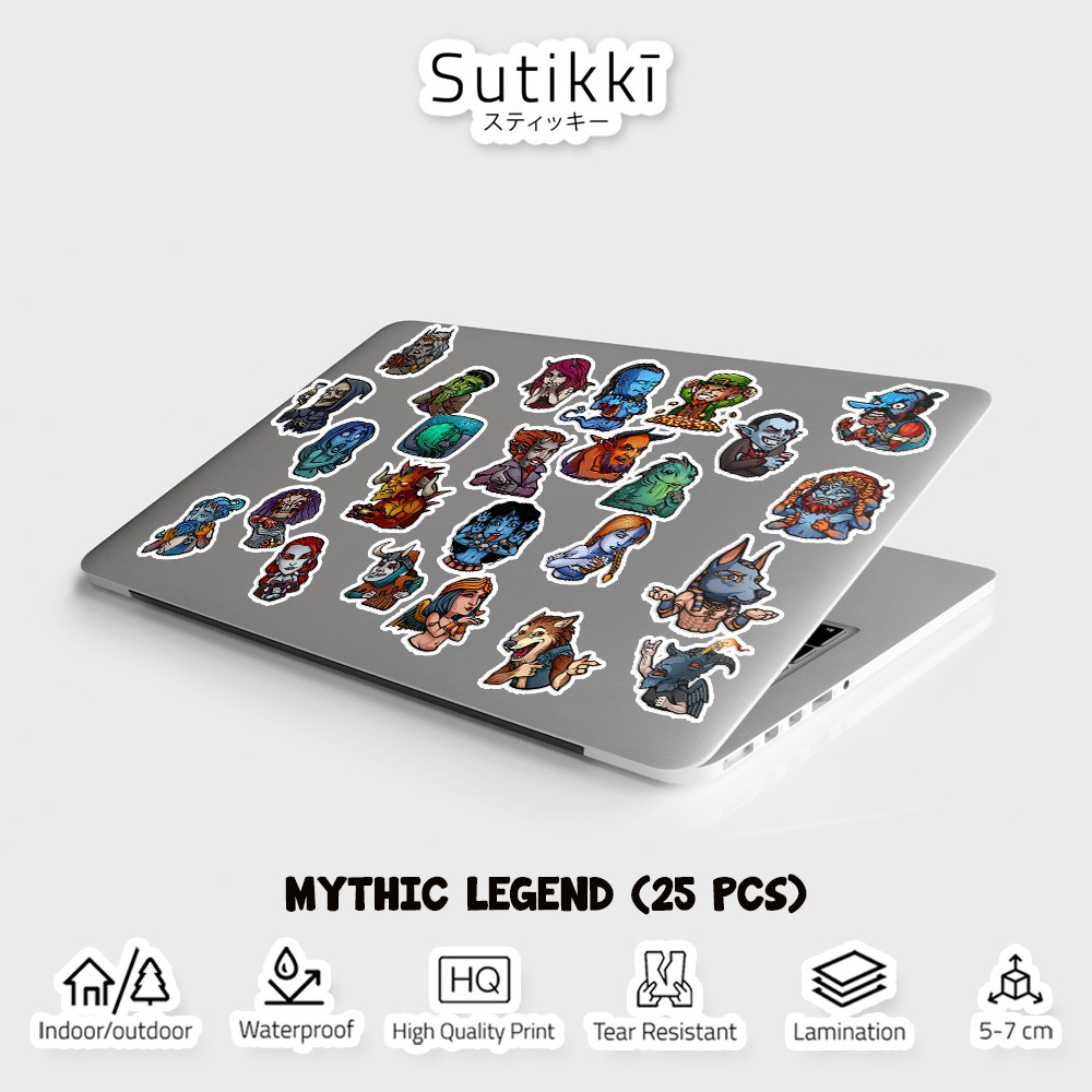 Sutikki | Sticker Pack Myth Legend Urban legend Legenda Setan Ghost Die Cut Vinyl Stiker Laptop