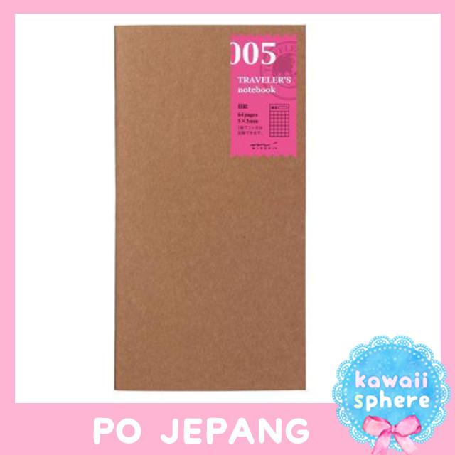 

Midori Travelers Notebook | Regular Size | Diary Refill | PO Jepang