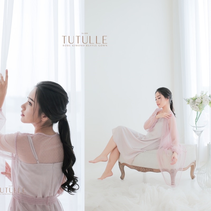 DOTTY ROBE ROSE GOLD KIMONO PENGANTIN KIMONO WEDDING ROBE PENGANTIN ROBE WEDDING ROBE