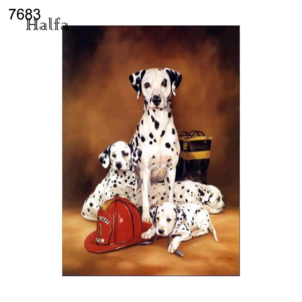 Hl Diy Lukisan Diamond 5d Dengan Gambar Kartun Binatang Anjing