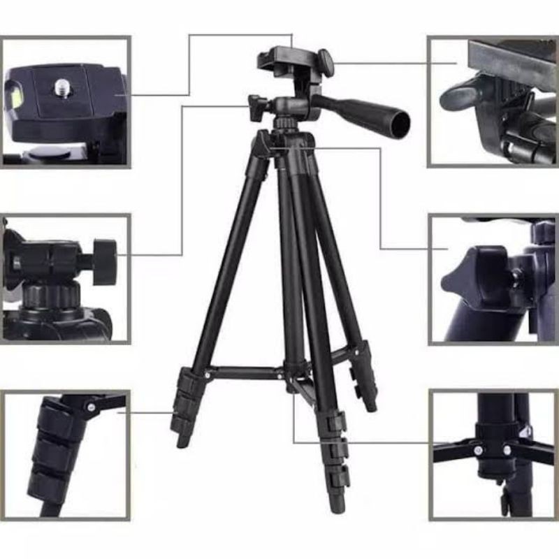 TRIPOD 3120 BLACK EDITION HOLDER U 35CM UP TO 102CM KUALITAS BAGUS