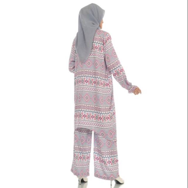 Stelan tunik + pants az-zizah katun rayon