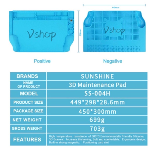 ALAS MEJA SERVICE 3D ANTI PANAS - SERVICE PAD SUNSHINE SS-004H