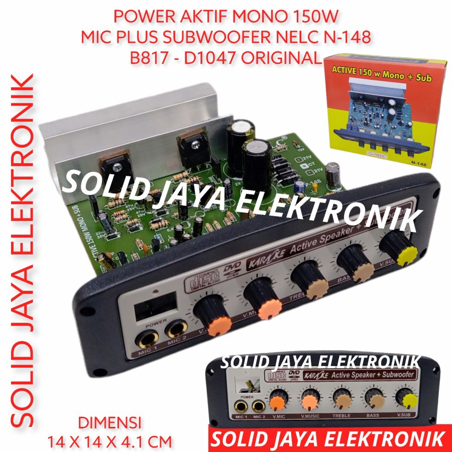 KIT POWER SPEAKER AKTIF MONO 150W PLUS MIC SUBWOOFER TR FINAL ASLI B817 D1047 817 1047 N-148 N148