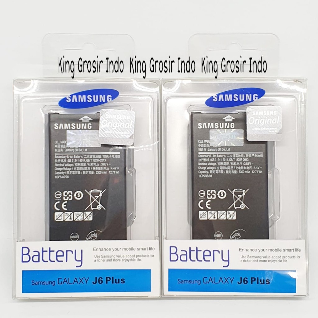 Baterai Samsung Galaxy J6 Plus Original SEIN 100% Battery Batre Batere Bateray J6plus