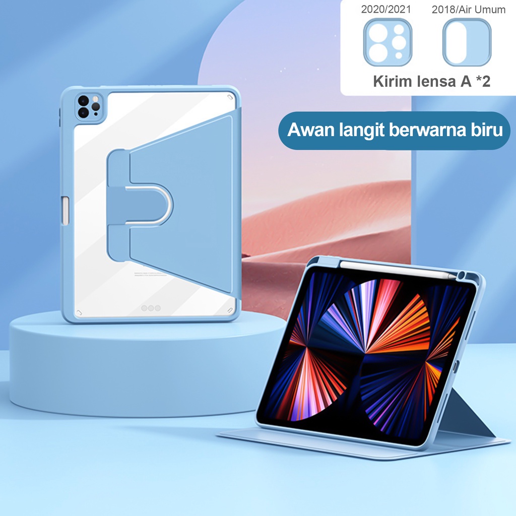 Kasus iPad Air 4 iPad mini 6 Magnetic Cover Tablet Stand 360° Putar Cover untuk Pro 11 10.2 10.9 11 12.9 Air 2020 Cover