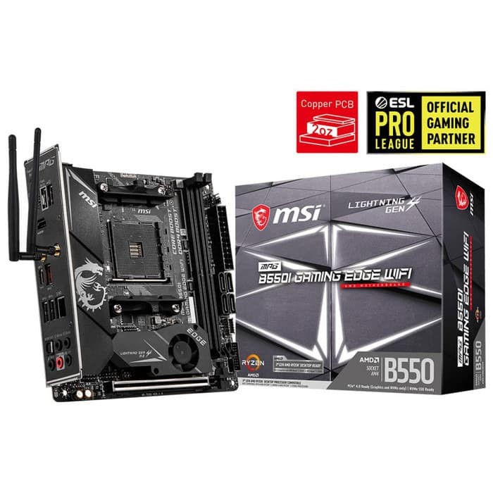 MSI MPG B550I Gaming Edge Wifi (AM4, AMD Promontory B550, DDR4, USB3.2, SATA3)