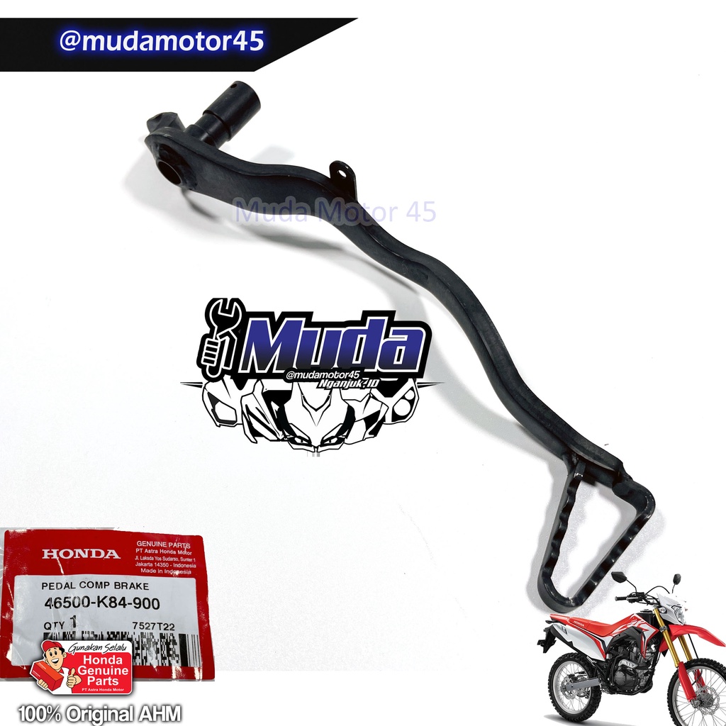 PEDAL REM BELAKANG CRF150L 46500-K84-900 COMP REAR BRAKE TUAS KANAN CRF 150 LOKAL 46500K84900 ORI OR