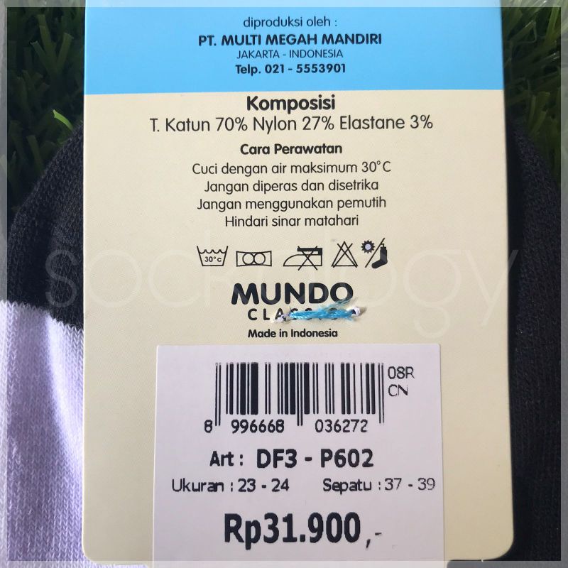 ( Min. 3pcs @22.500) Kaos kaki sekolah Mundo anak sd smp smk sma jumbo