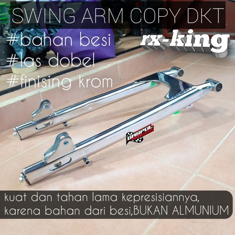 SWINGARM RX KING COPI DKT BAHAN BESI FINISHING KROM ARM RX KING SAPIT