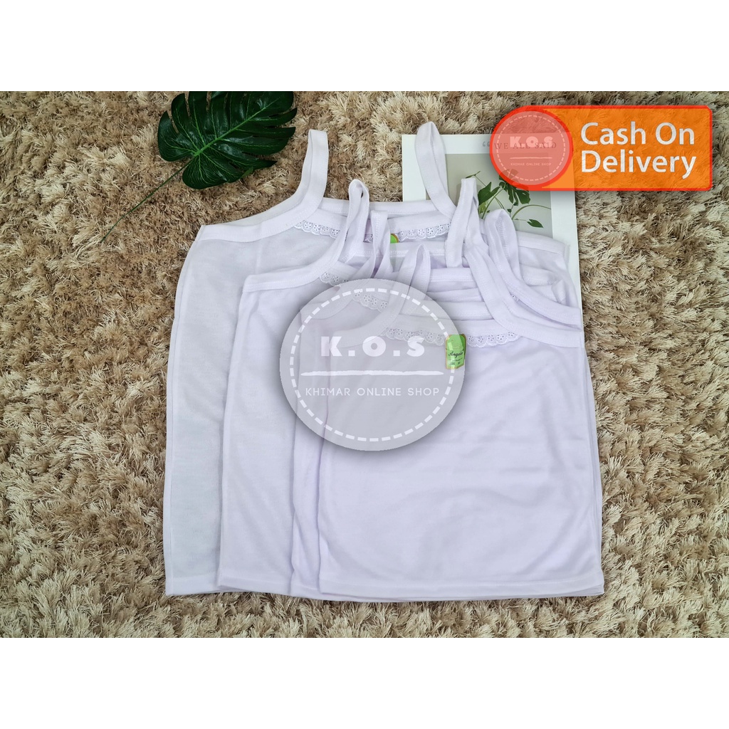 Kamisol atasan singlet dalaman wanita putih polos size m,l,xl,3l