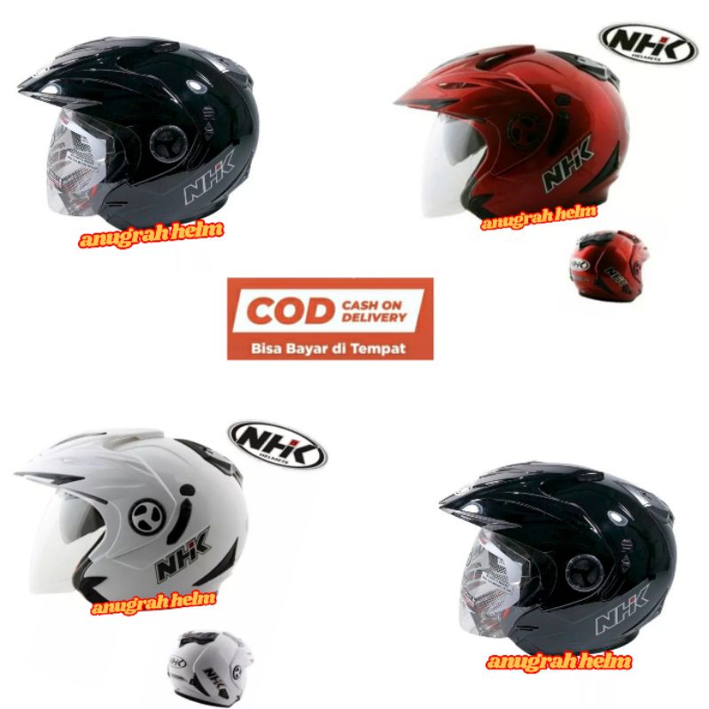 HELM NHK Aviator Helm Half Face Double Visor