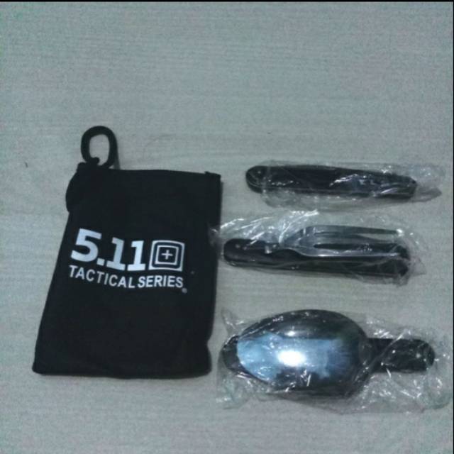 Sendok lipat - sendok garpu pisau lipat set - Sendok Set 511 tactical series