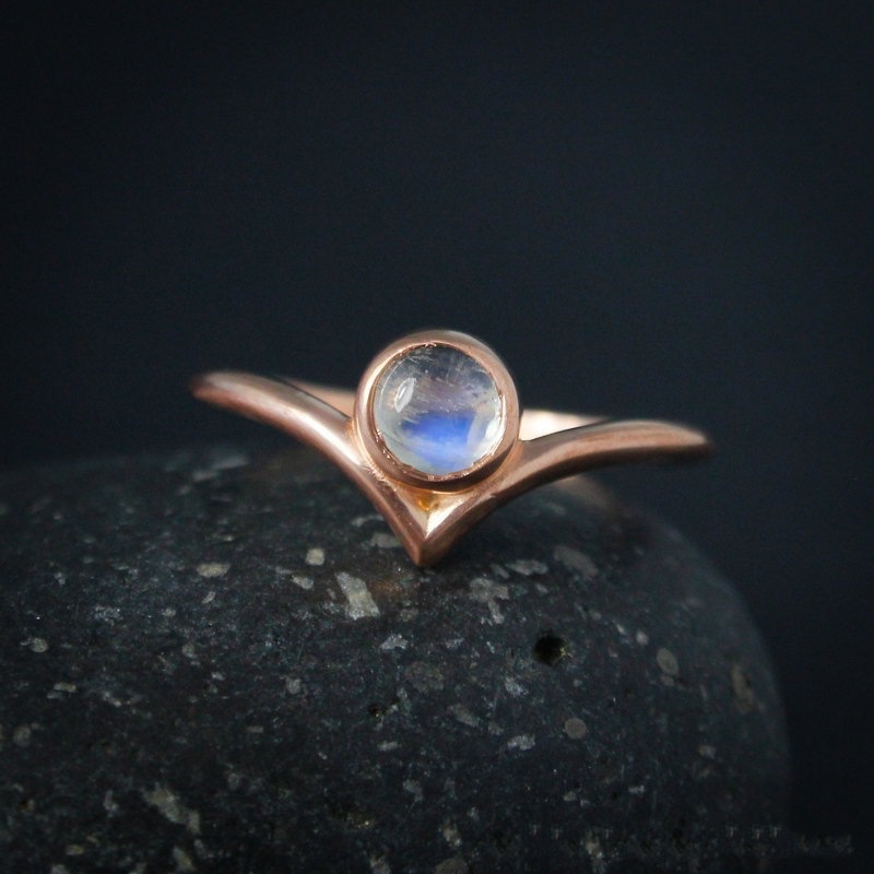 Cincin Bahan Sterling Silver 925 Hias Moonstone Untuk Wanita Jza005