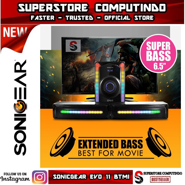 SonicGear EVO 11 BTMI Free 1pcs Mic -Multimedia BluetoothSpeaker