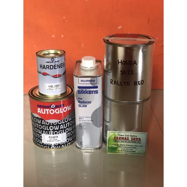 Cat Cendy Red,clear autoglow dan tiner Sikkens