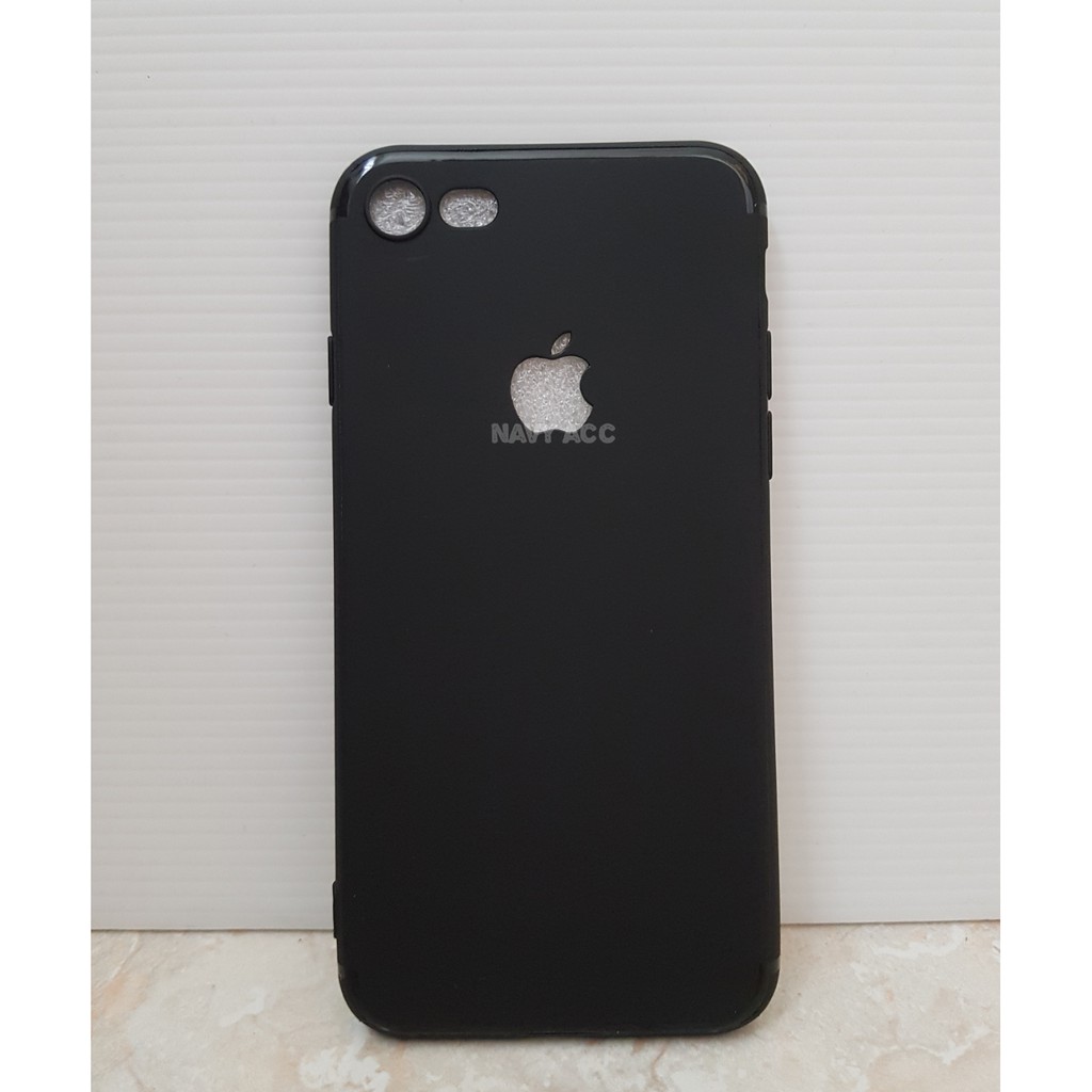 Case IPHONE 6 / 6 plus / 7 / 7 plus / Iphone X / Xr / XS MAX - Softcase THIN Black MATTE Logo Apple