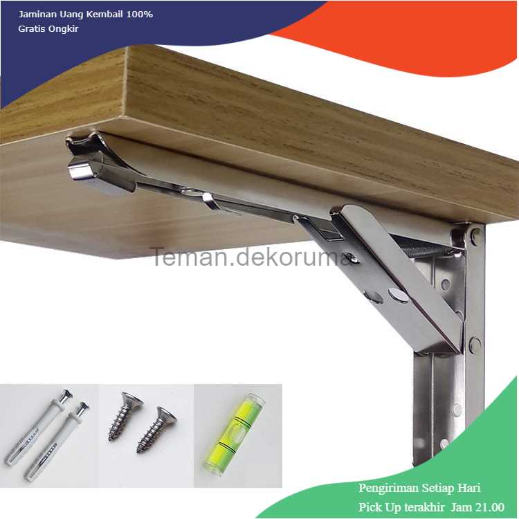 TD-AI Taffware XIDA Bracket Engsel Stainless Steel 65kg 8 Inch 2 PCS JM007