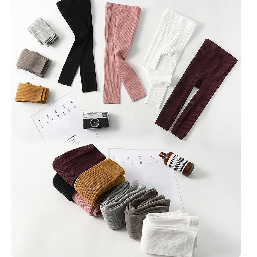 ゔ Legging Leging Lejing Anak Bayi Perempuan Import Buka Polos Rajut Celana Panjang Bayi 0 6 Bulan 6 