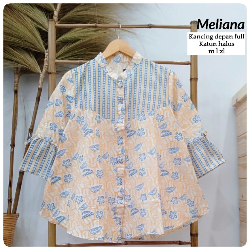 Atasan Batik Remaja Solo Murah Blouse Batik Modern Atasan Soft Kekinian-Varian 7