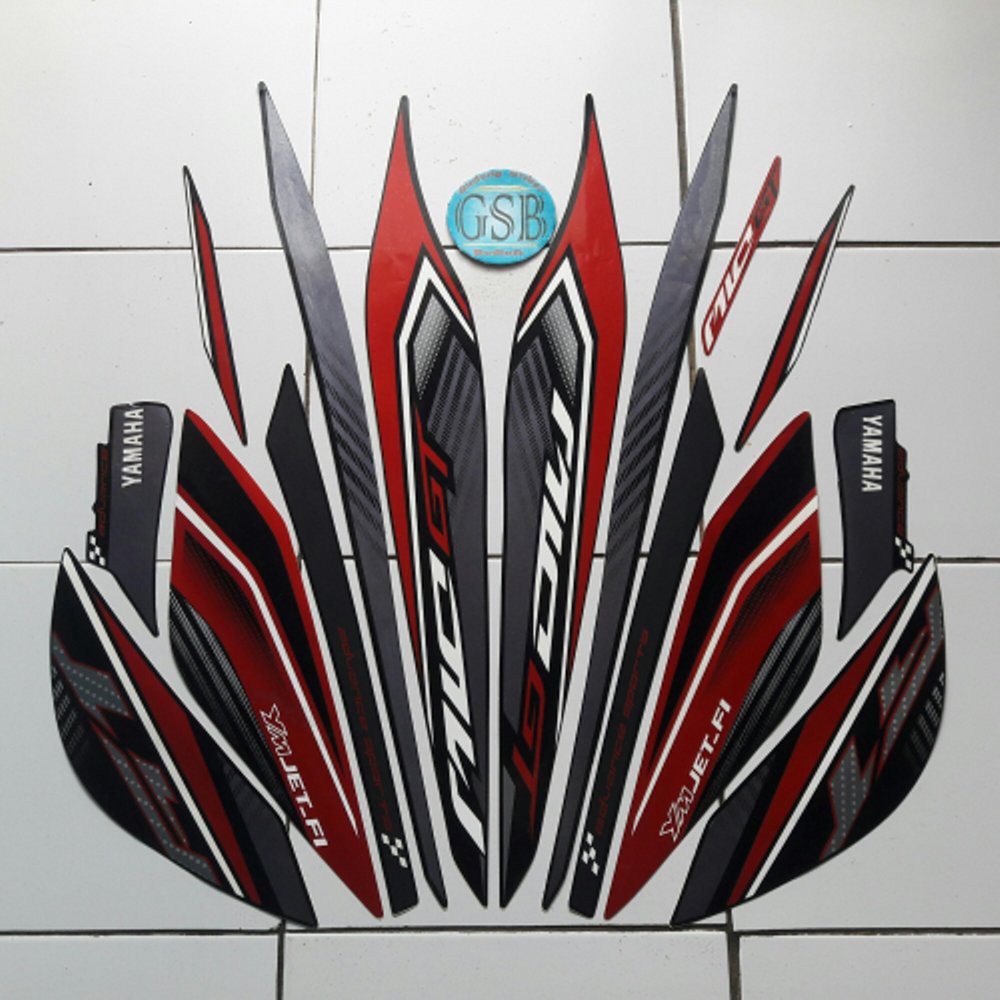 Variasi Stiker Motor Mio Gt 2013 Hitam Merah Shopee Indonesia