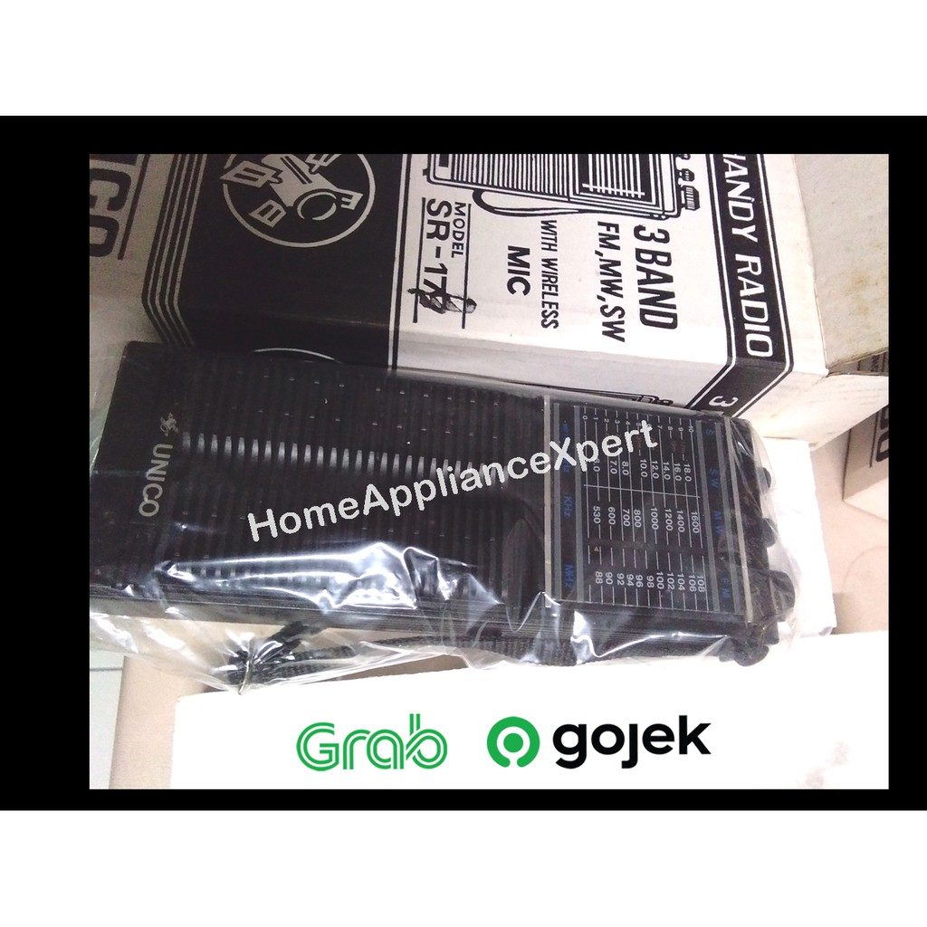 Radio Unico Handy Radio Walky Talkie Portable Hitam Black Asli, Ori, Baru
