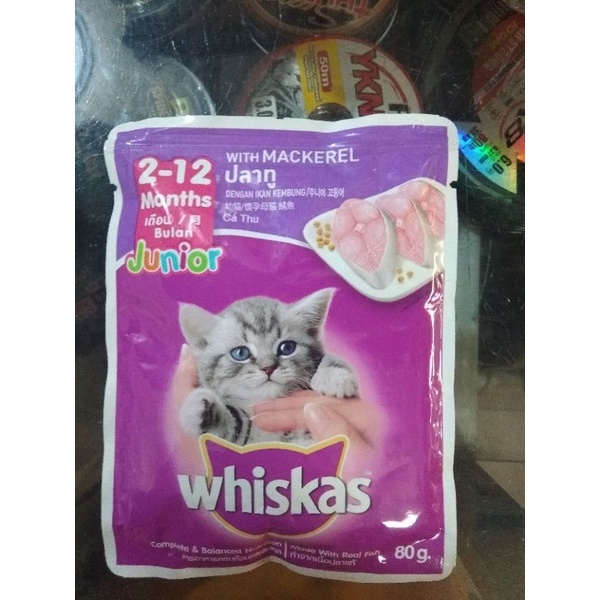 Makanan basah kucing whiskas sachet kecil