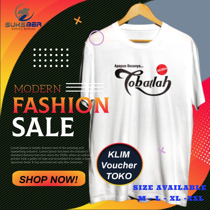 Baju Kaos Distro pria Plesetan Teh Sosro Tobatlah Lengan Pendek Murah Cotton Combed Premium SKBR148