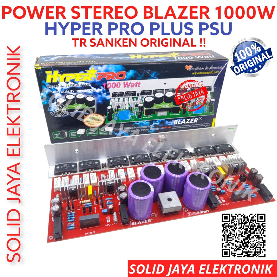 Jual KIT POWER BLAZER HYPER PRO 1000W PLUS PSU TR SANKEN ASLI AMPLIFIER